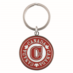 C for Canada Metal Keyring