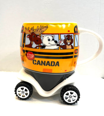 Canada School Bus Mug on Wheels