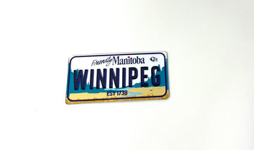Winnipeg License Plate Metal Magnet
