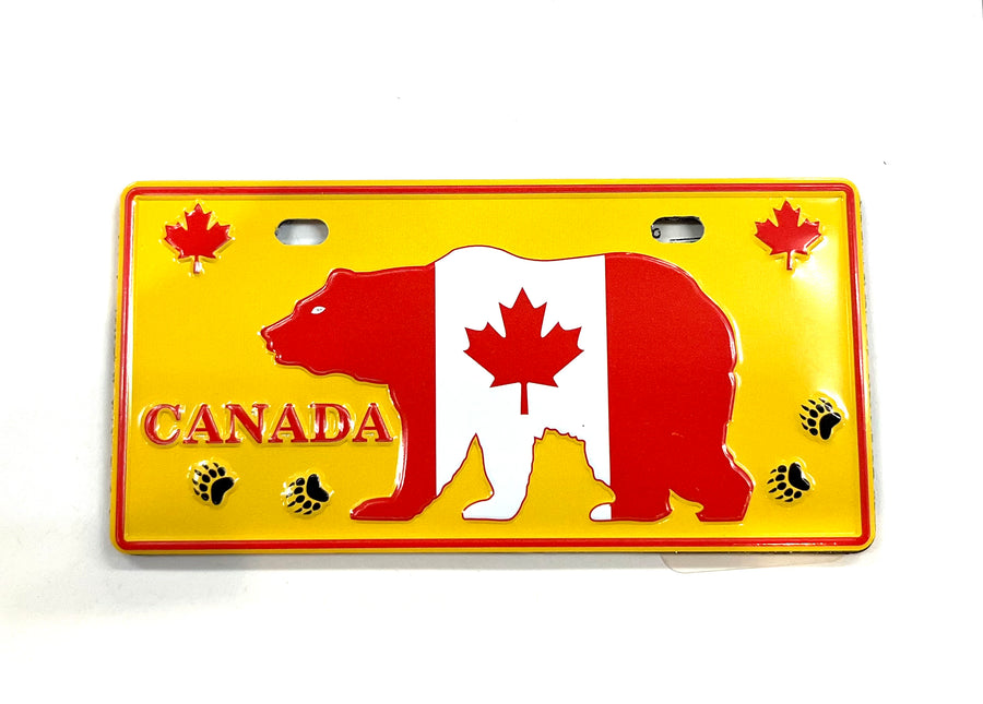 Polar Bear Canada Flag Road Sign Magnet