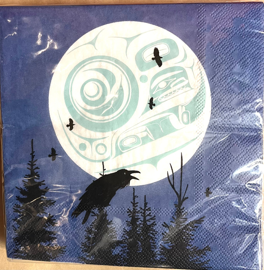 Full Moon Raven 3-Ply Napkins