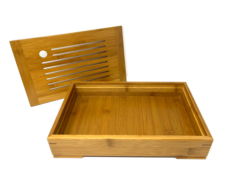 Bamboo GongFu Tea Tray with Water Storage Box