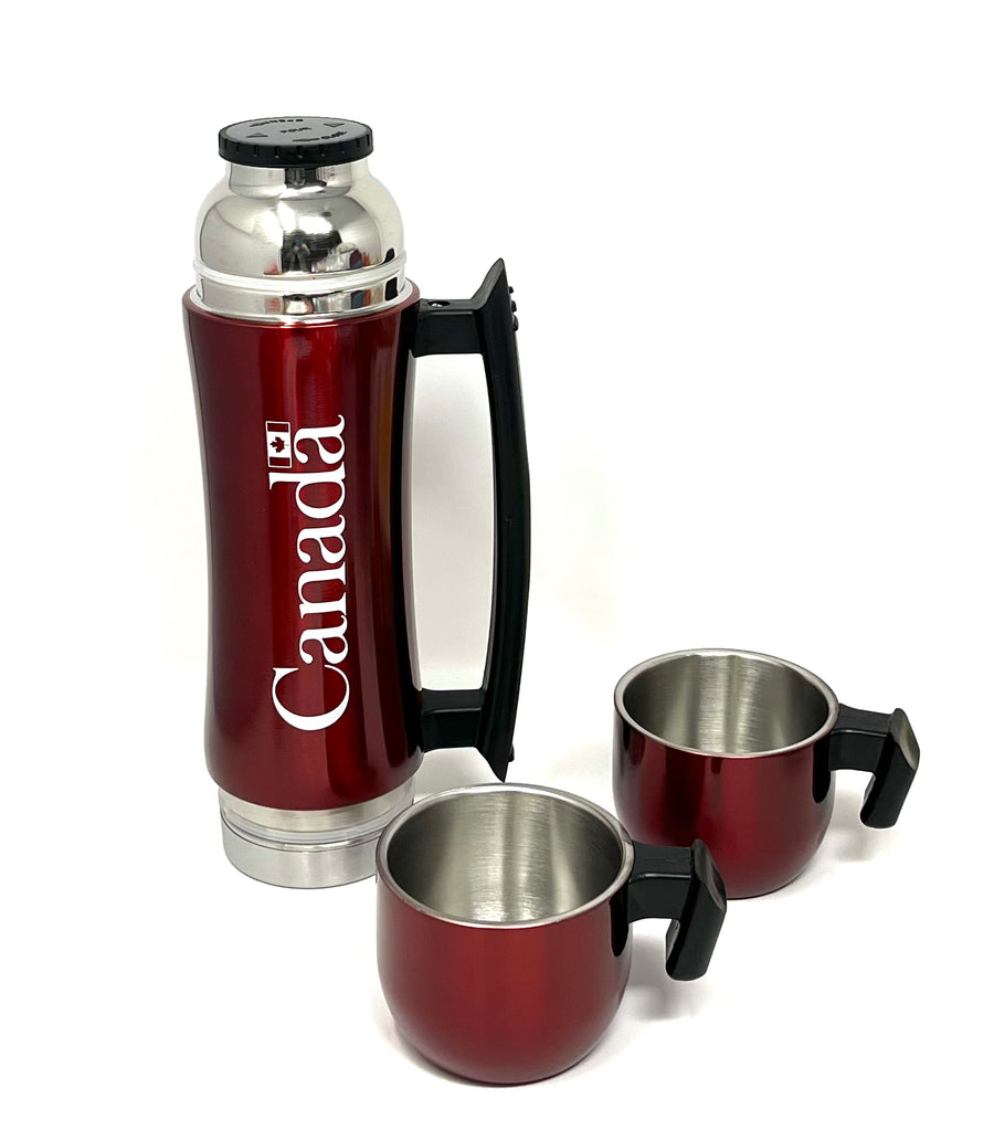 Canada logo on Red 2 Cups Thermos