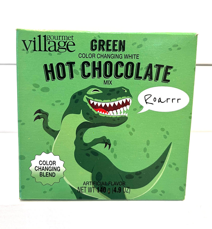 Dinosaur Green Coloured White Hot Chocolate Mix Cube