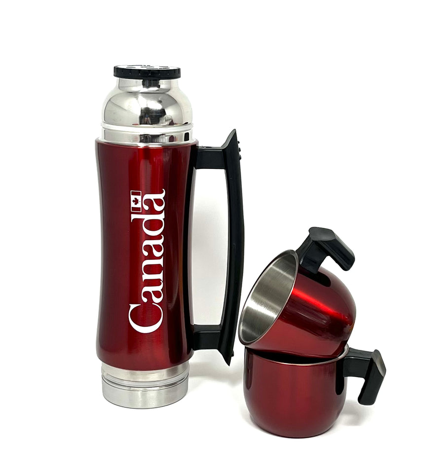 Canada logo on Red 2 Cups Thermos