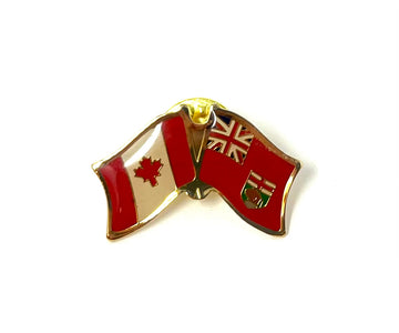 Manitoba & Canada Flag Friendship Lapel Pin