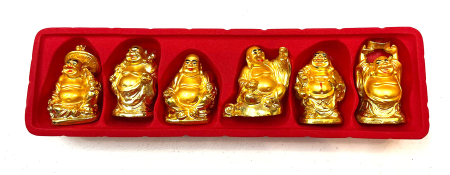 Happy Buddha (small/ Golden) 6 Piece Set