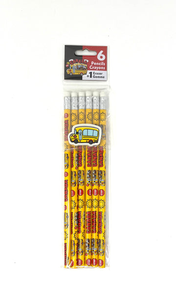 School Bus Pencils plus Eraser
