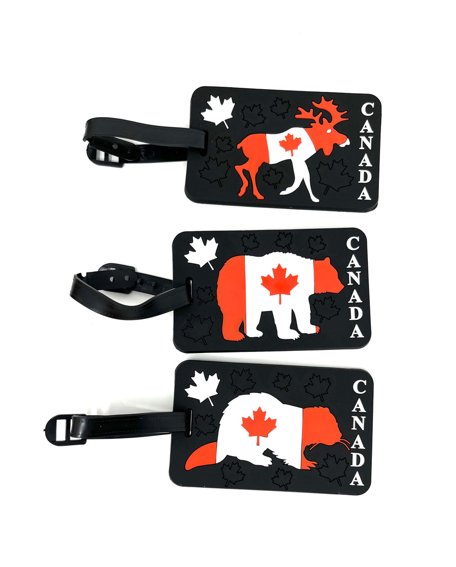 Canada Polar Bear Flag Luggage Tag
