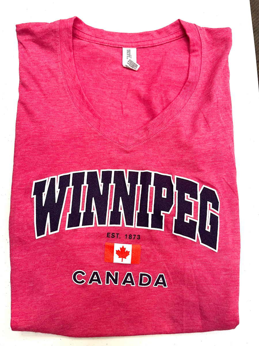 WINNIPEG est.1873 V-Neck Lady TEE Shirt