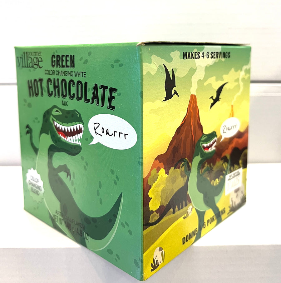 Dinosaur Green Coloured White Hot Chocolate Mix Cube