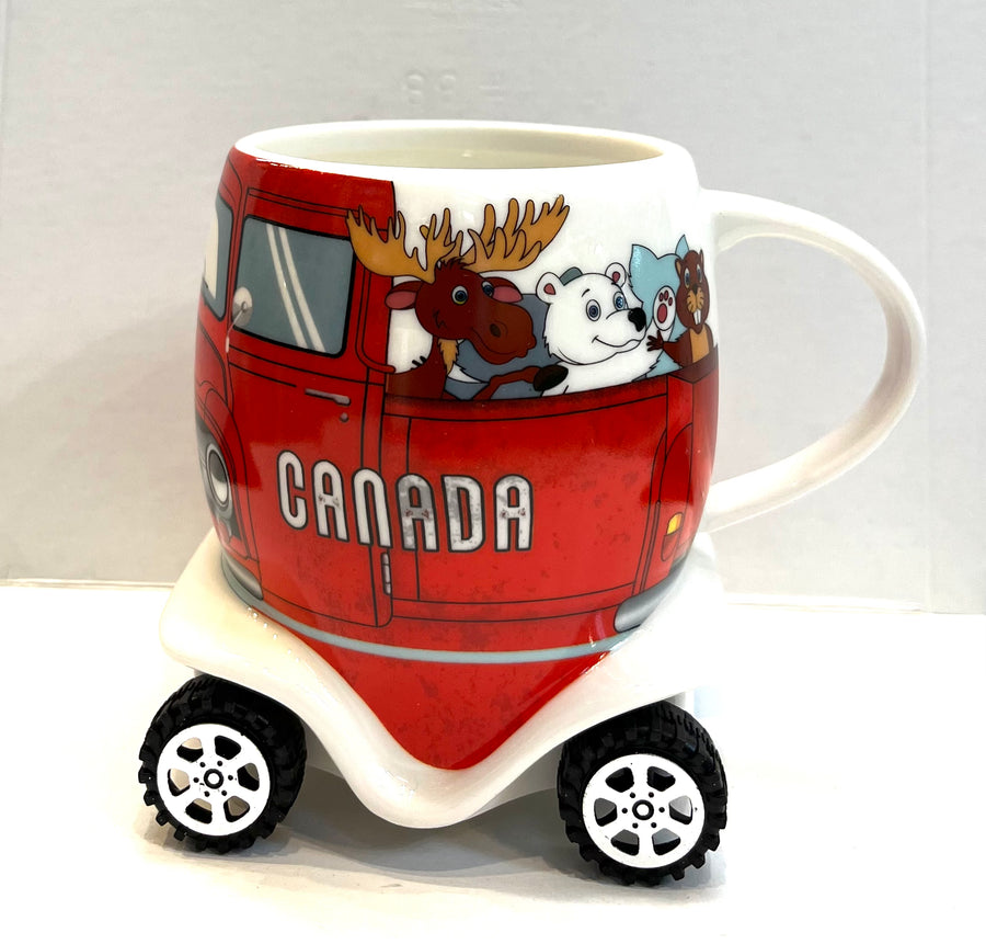 Canada School Bus Mug on Wheels