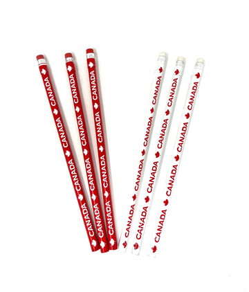 Red and White Canada Wooden Pencils