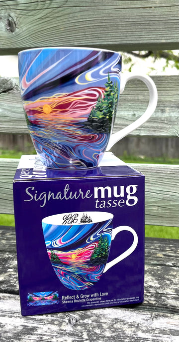 Reflect & Grow with Love Indigenous Signature Collection Mug by Shawna Boulette Grapentine