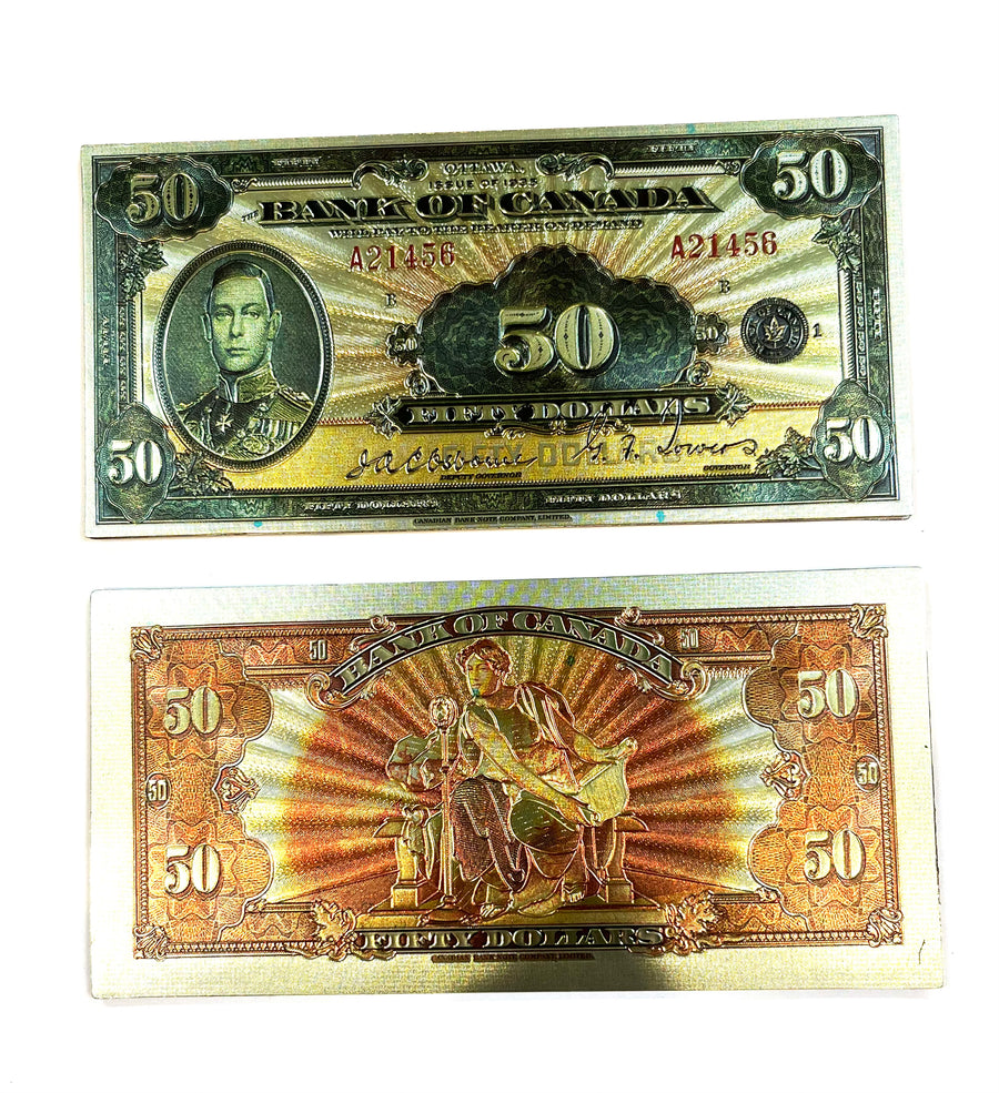 1935 Canadian Fifty Dollar Bill Toy Magnet
