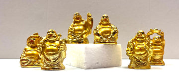 Happy Buddha (small/ Golden) 6 Piece Set