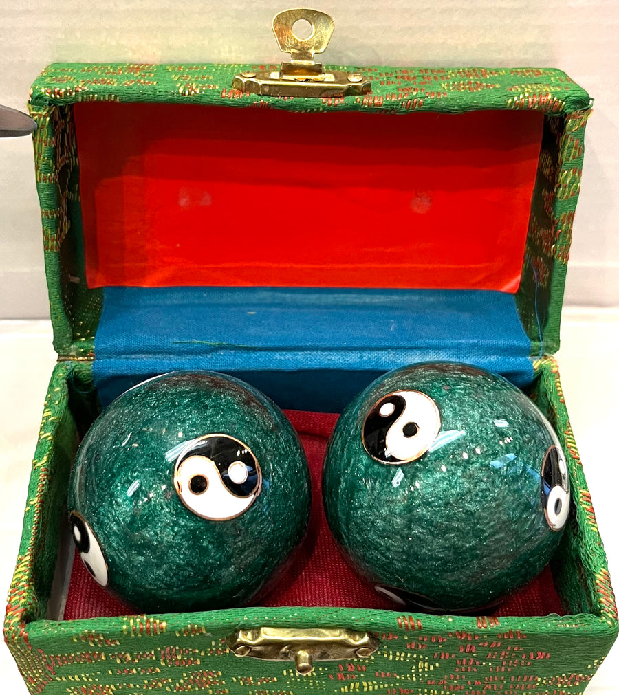 Ying & Yang Exercise / Meditation Balls (Green)