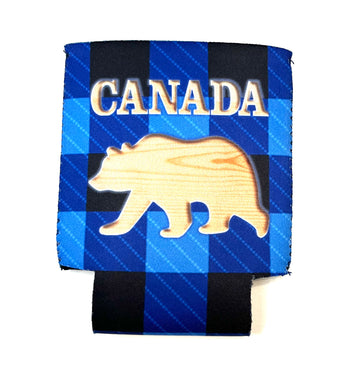 Canada Bear Can Cozy / Cooler Sleeve