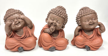 The Three Wise Baby Buddhas : See No Evil, Hear No Evil, Speak No Evil