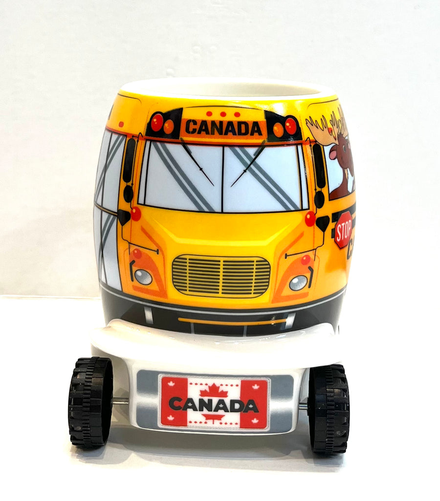 Canada School Bus Mug on Wheels