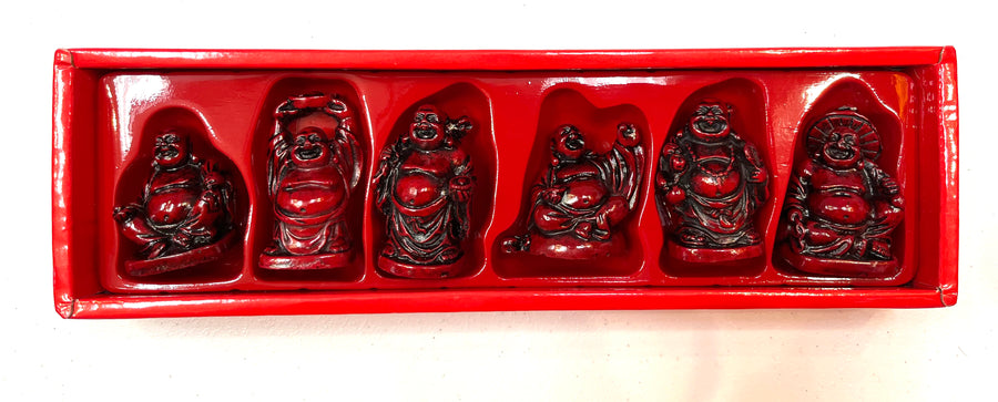 Happy Buddha (small/Red) 6 Piece Set