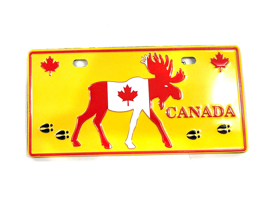 Moose Canada Flag Road Sign Magnet