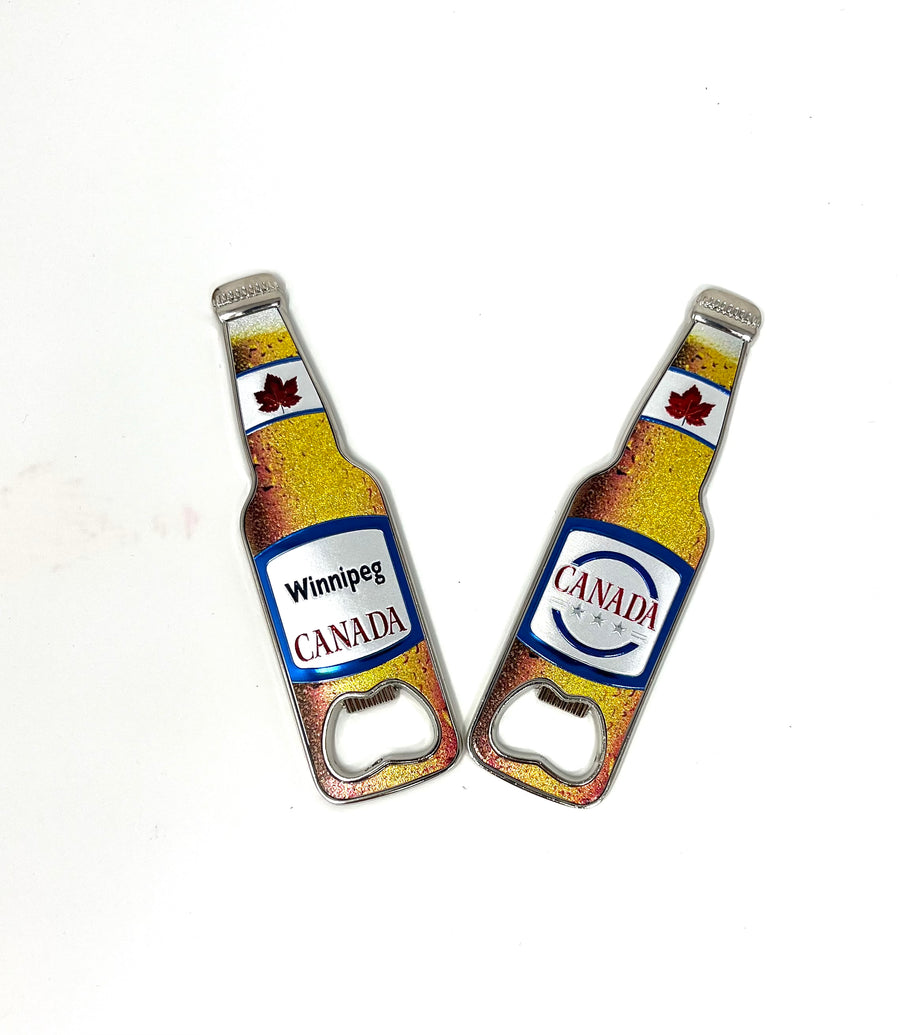 Winnipeg Beer Bottle Shape Bottle Opener Magnet
