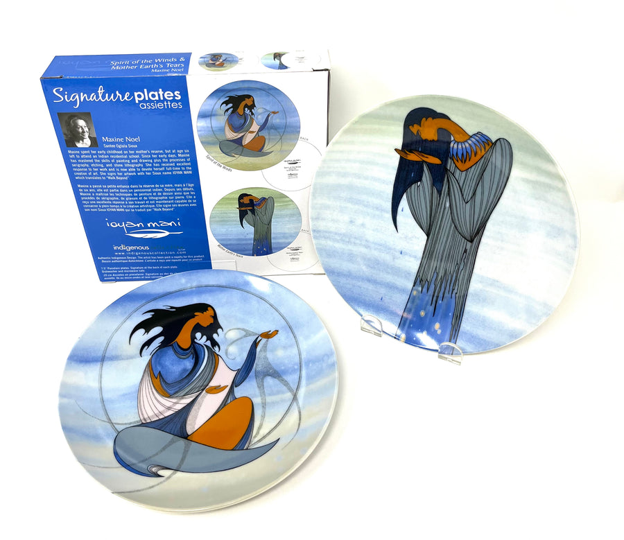 Maxine Noel Indigenous Collection Signature Plates set of 2