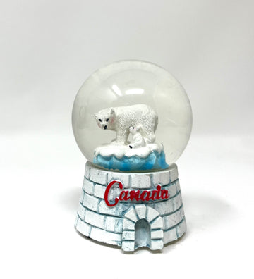 Polar Bears Igloo Snow Globe (Small)