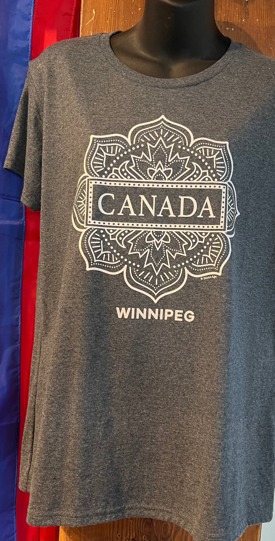 Canada Lace Missy Tailored Red Tee