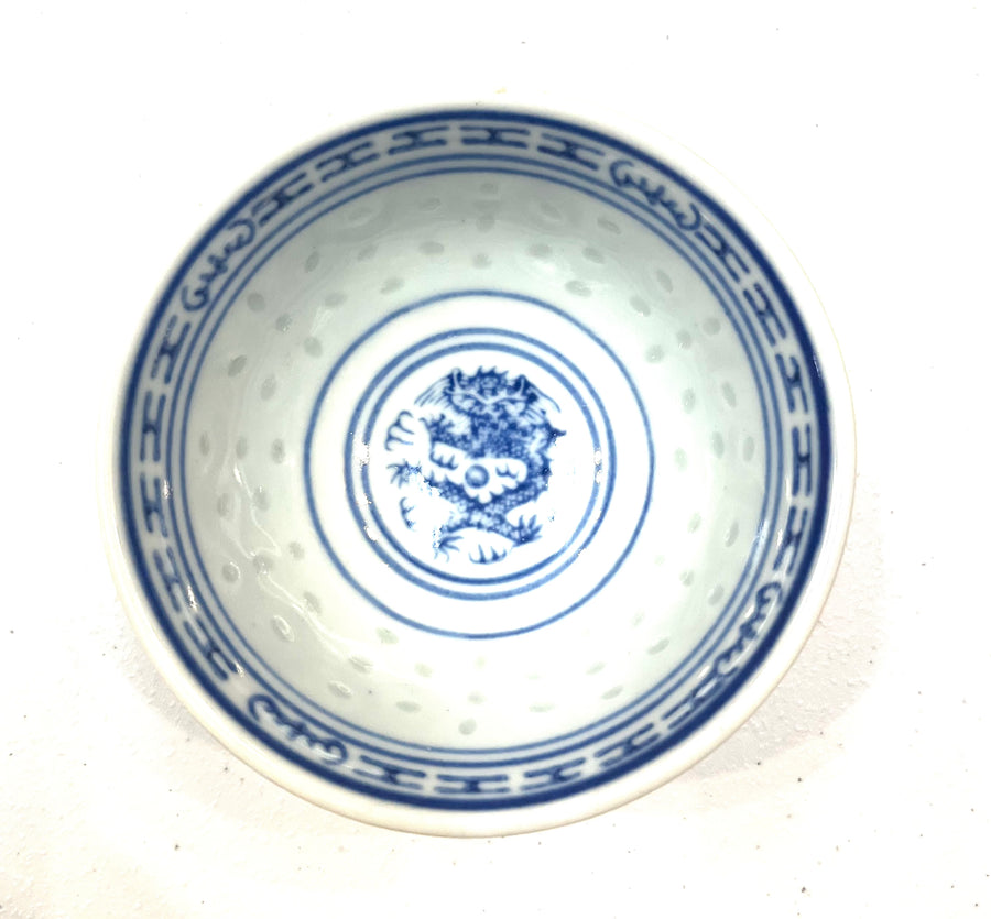 Rice Grain Pattern Bowl, Plates and Spoon