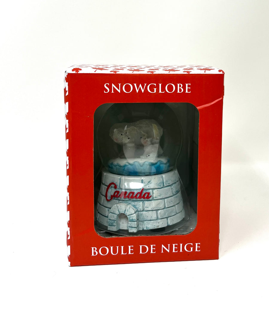 Polar Bears Igloo Snow Globe (65mm)