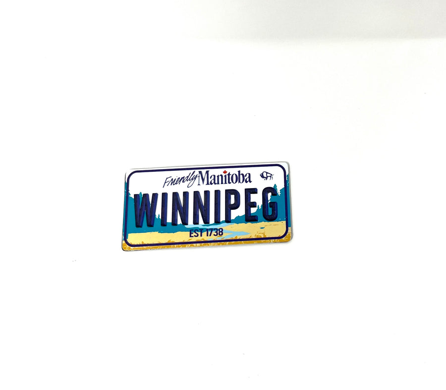 Winnipeg License Plate Metal Magnet