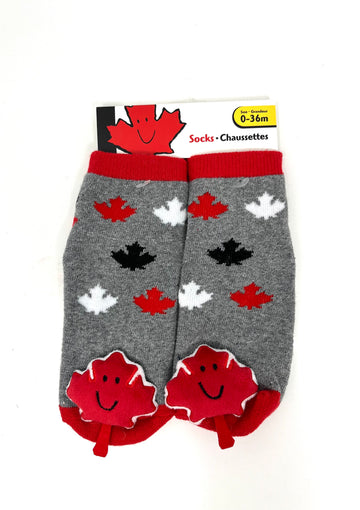 Maple Leaf Plush Infant Socks