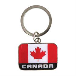 Canada Flag Metal Keyring