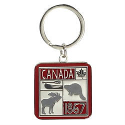 Canada 1867 Metal Keyring