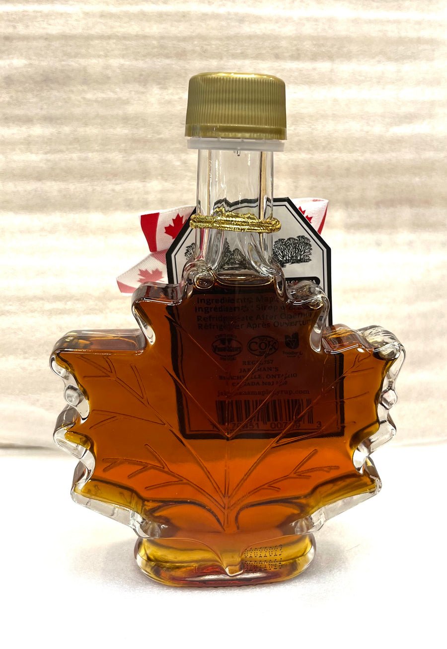 Maple Syrup in Leaf Glass Bottle, 250ml