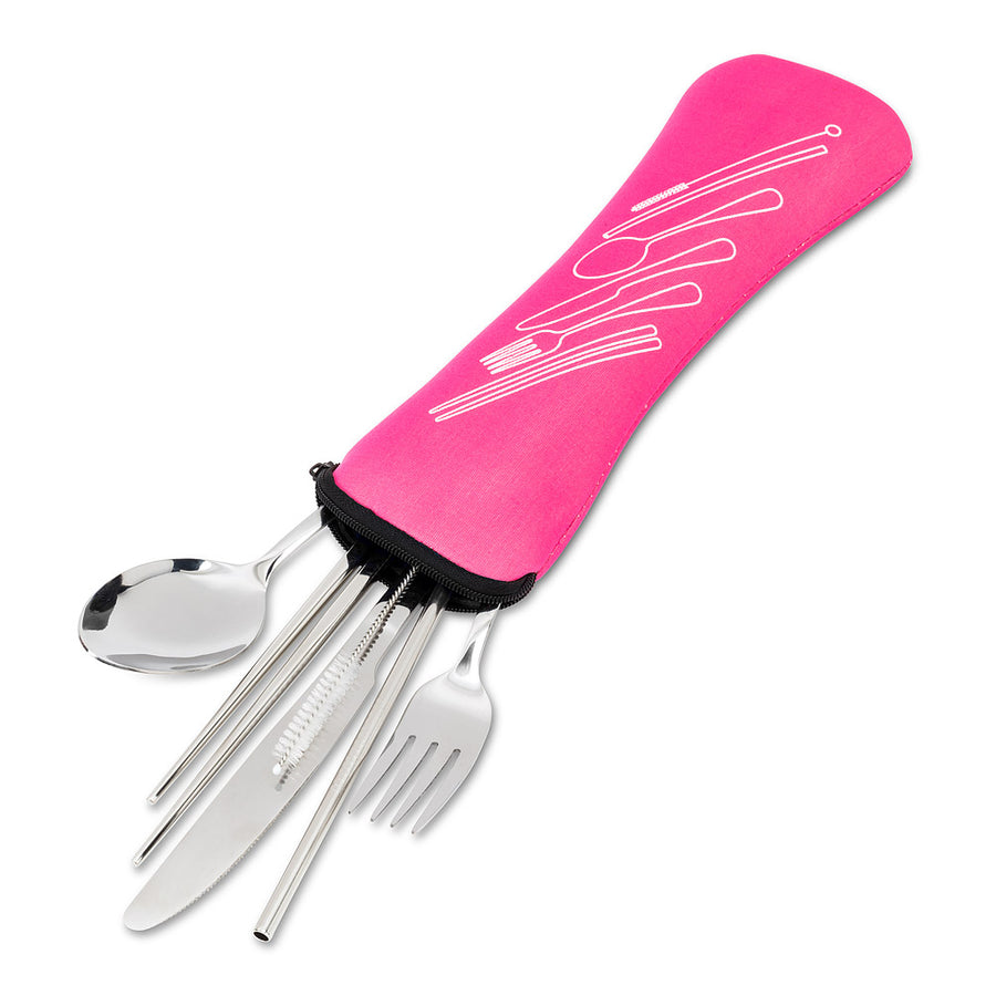Cutlery Set in Colour Neoprene Carrying Case