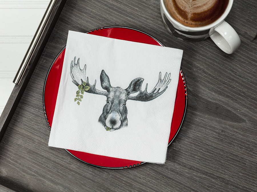 Forest Prince Moose Napkins (pack of 20's)