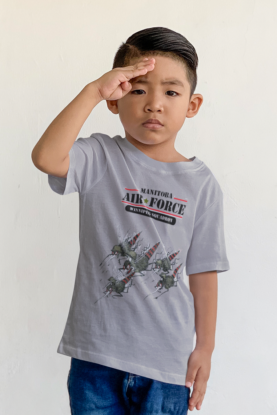 Mosquito Air Force Sport Grey Adult Tee Shirt