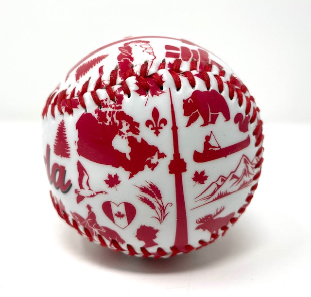 Canada Icons Red and White Baseball
