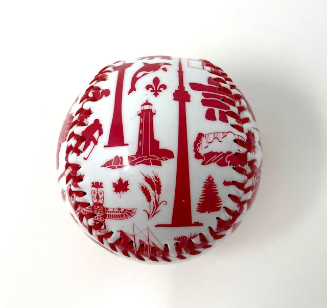 Canada Icons Red and White Baseball