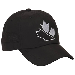 Sport Cap Black with Block Maple Leaf
