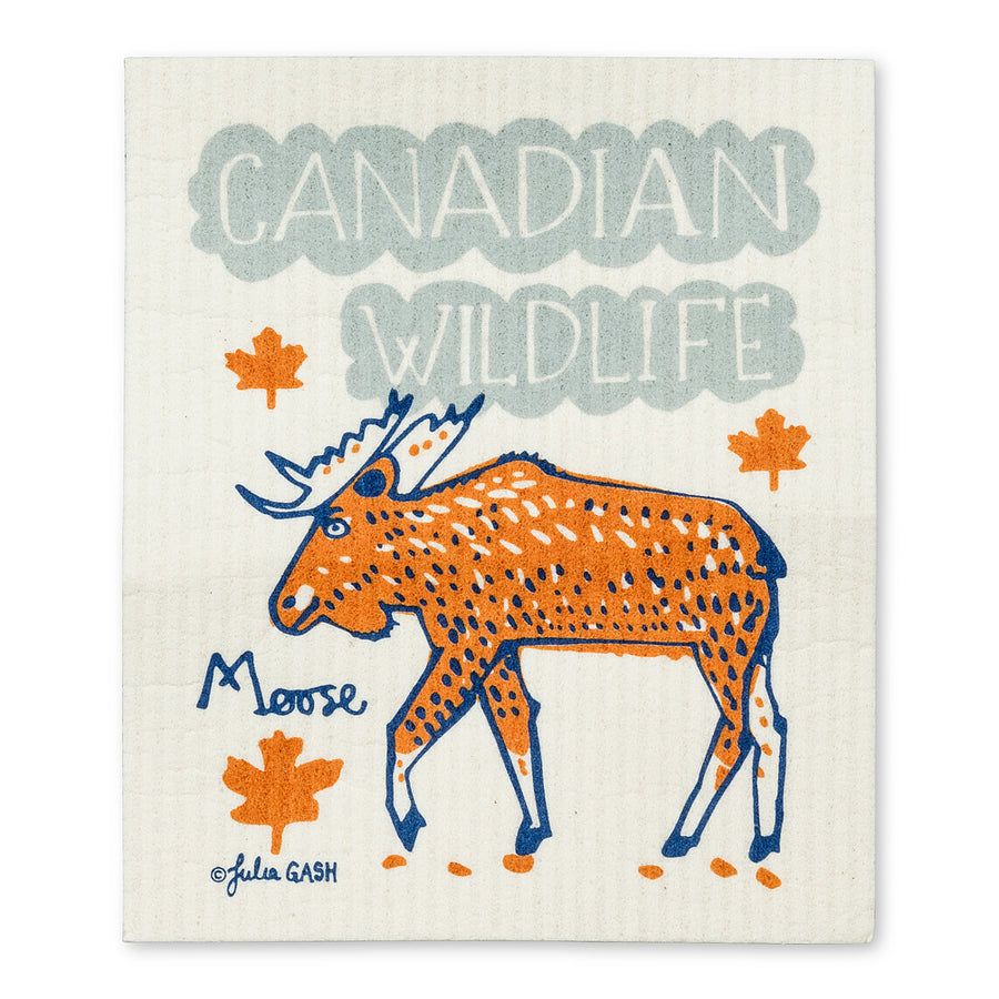 Canadian Wildlife Dishcloths. Set of 2