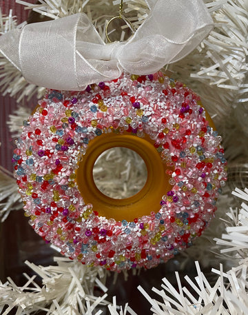 Doughnut Glass Ornament