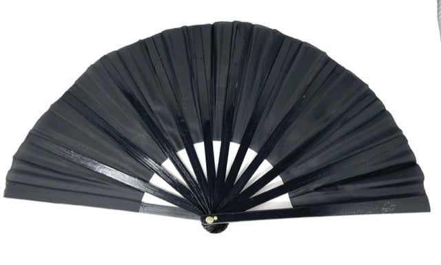 Black Double Dragon Bamboo Kung Fu Fan