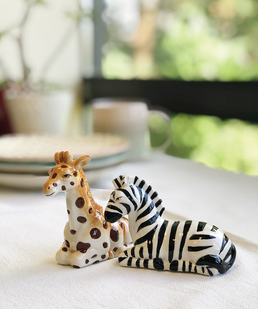 Giraffe & Zebra Salt & Pepper Shaker