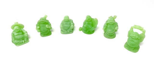 Lucky Buddha (Green) Set of 6