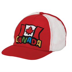 Kids Cap Red and White Funky Flag