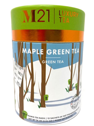 Maple Green Tea in Paper Can
